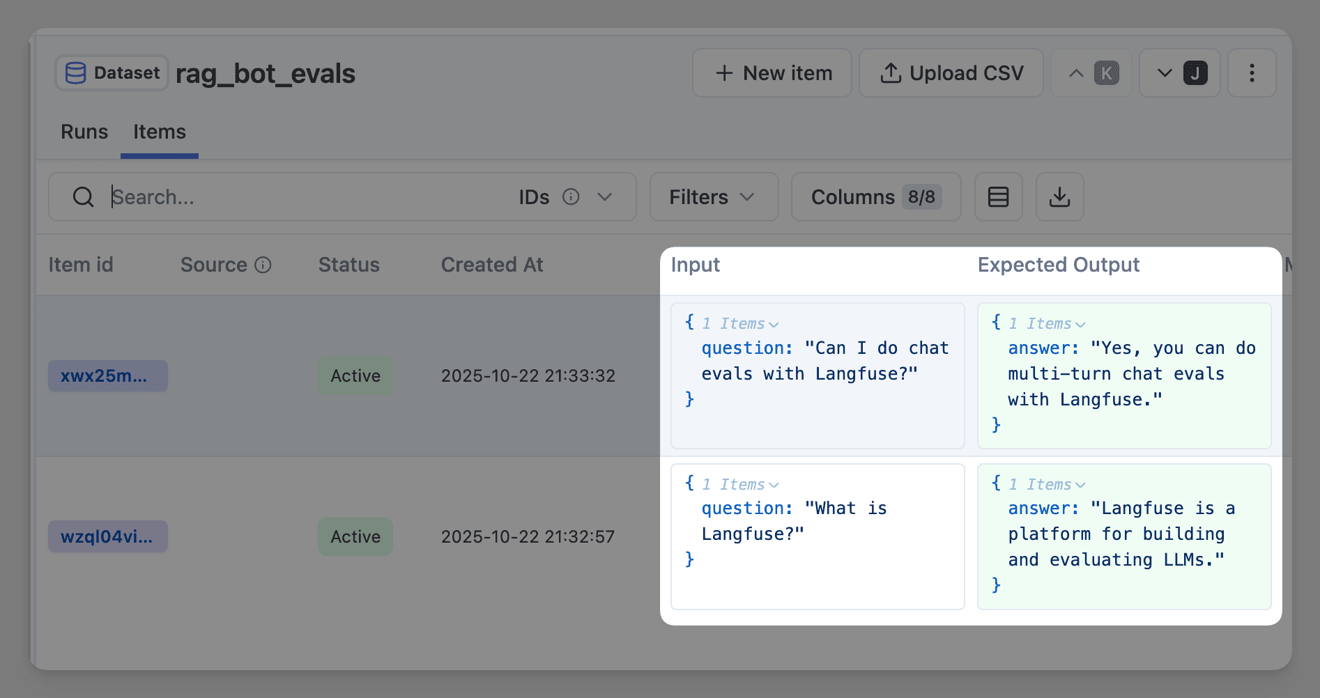Creating a Dataset